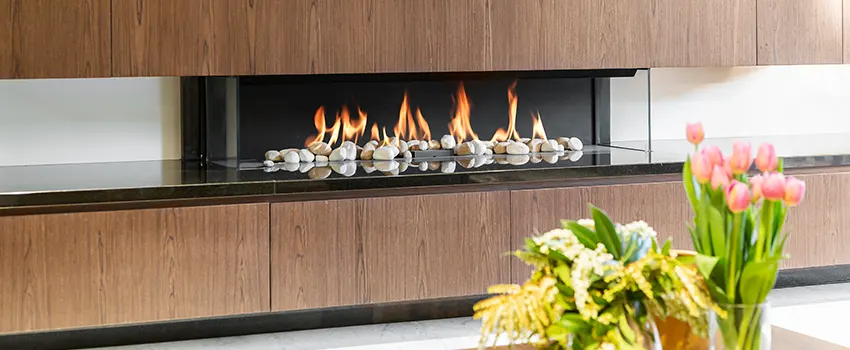 Double-height Fireplace Design Refurbishment in Las Palmas, California